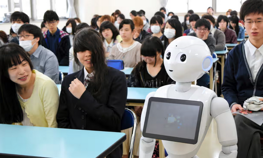 Các trường học ở Kumamoto dùng robot để giúp học sinh lấy lại tự tin khi giao tiếp với giáo viên và bạn học.