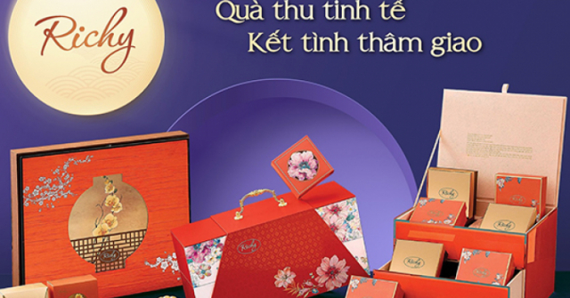 Bánh trung thu Richy: Quà trăng tinh tế với thiết kế ấn tượng