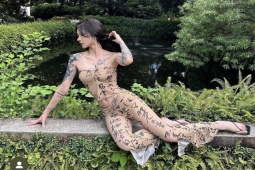 Thời trang - "Gái xinh xăm trổ hot nhờ bị chụp lén trong thang máy" gây hiểu lầm vì bộ đồ màu da