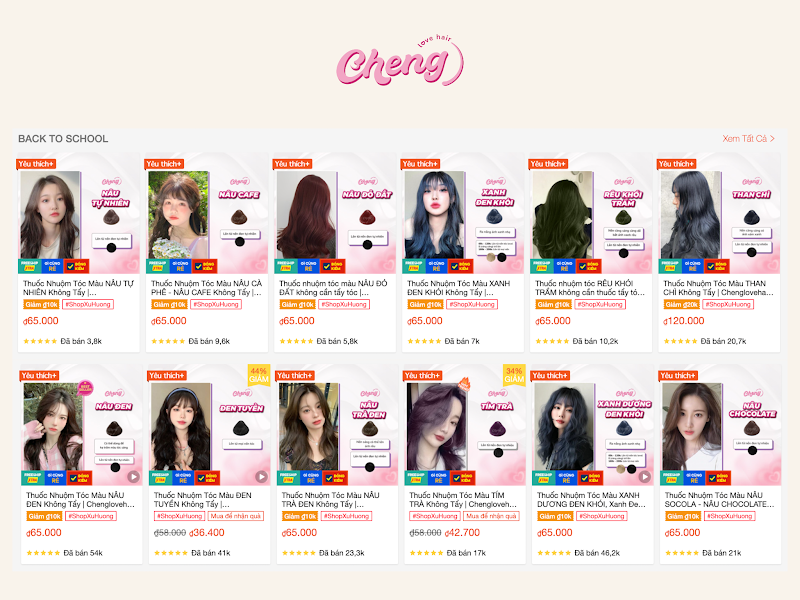 Rất nhiều sản phẩm best seller với lượng bán 10K+ và đánh giá 5 sao