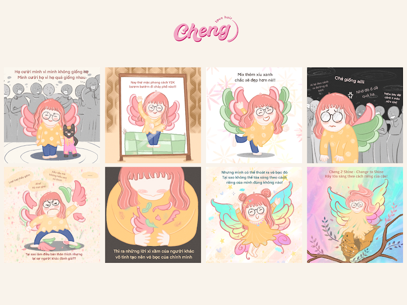 Bức tranh “Cheng 2 Shine - Change to Shine"