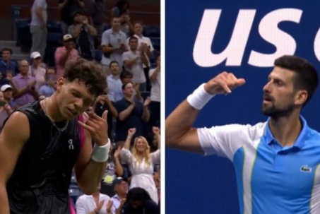 Djokovic lần 10 vào chung kết US Open, ăn mừng phấn khích trước đối thủ 20 tuổi
