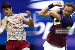 Video tennis Alcaraz - Medvedev: 202 phút kịch chiến, đấu Djokovic chung kết US Open