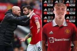 Bóng đá - HLV Ten Hag xây cặp "bài trùng" cho MU: Fernandes - Hojlund gánh vác hàng công