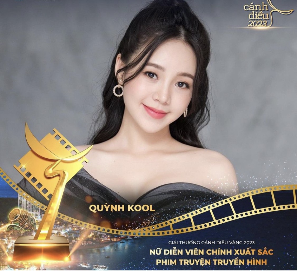 Quỳnh Kool nhận giải Cánh Diều Vàng 2023 cho hạng mục "Nữ diễn viên chính phim&nbsp;truyền hình xuất sắc nhất".