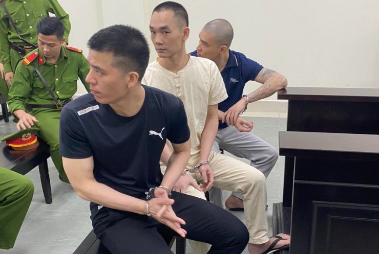 Các bị cáo tại phiên tòa. Ảnh: CTV