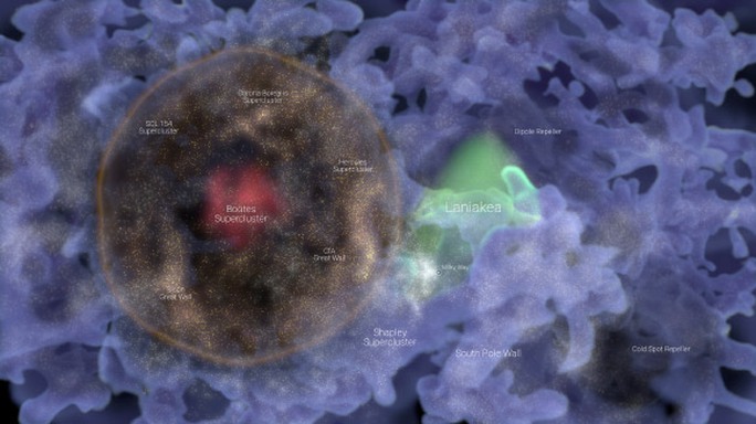 Bong bóng khổng lồ Ho’oleilana, "hóa thạch" của vũ trụ buổi bình minh - Ảnh đồ họa: Frédéric Durillon