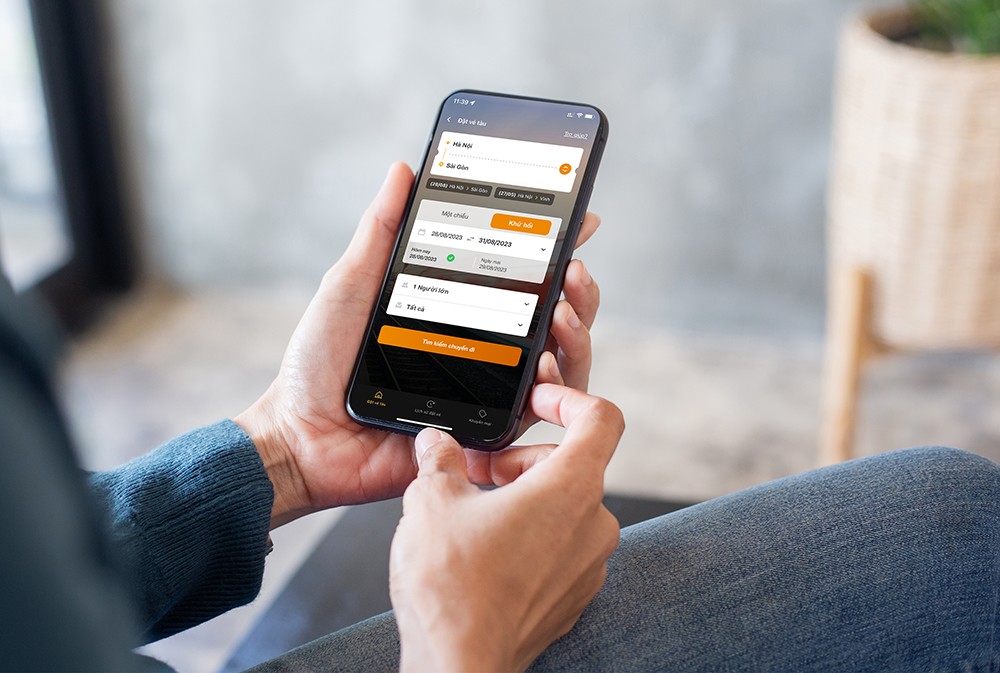 Đặt vé tàu giá rẻ, uy tín, nhanh chóng ngay trên ứng dụng ngân hàng. (Ảnh: VNPAY)