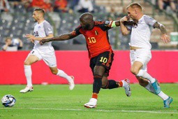 Video bóng đá Bỉ - Estonia: Cú đúp Lukaku, SAO trẻ định đoạt (Vòng loại EURO 2024)