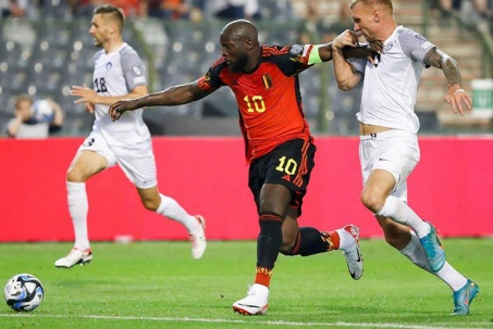 Video bóng đá Bỉ - Estonia: Cú đúp Lukaku, SAO trẻ định đoạt (Vòng loại EURO 2024)