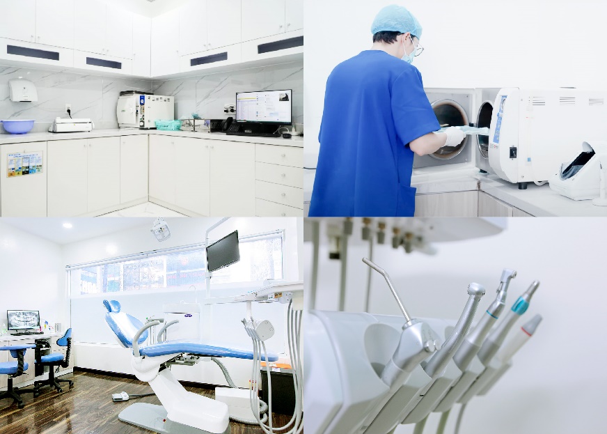 Nha Khoa Kim chú trọng đến yếu tố vô trùng, đảm bảo tính an toàn, hiệu quả và tránh lây nhiễm chéo cho khách hàng