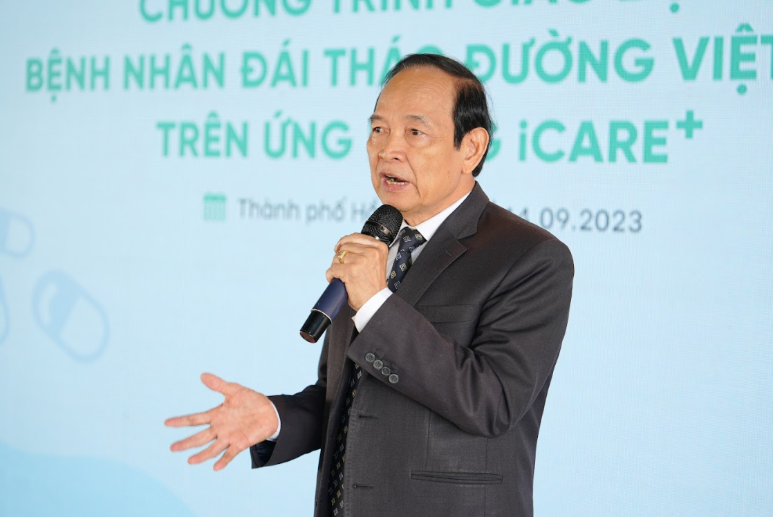 GS. TS. BS Trần Hữu Dàng – Chủ tịch Hội Nội tiết và Đái tháo đường Việt Nam phát biểu mở đầu buổi lễ.