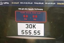 Tin tức trong ngày - Biển số "siêu đẹp" 30K-555.55 được chốt với giá hơn 14 tỷ đồng