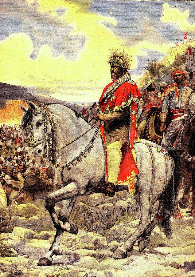 Tranh vẽ vua Ethiopia Melenik&nbsp;II.