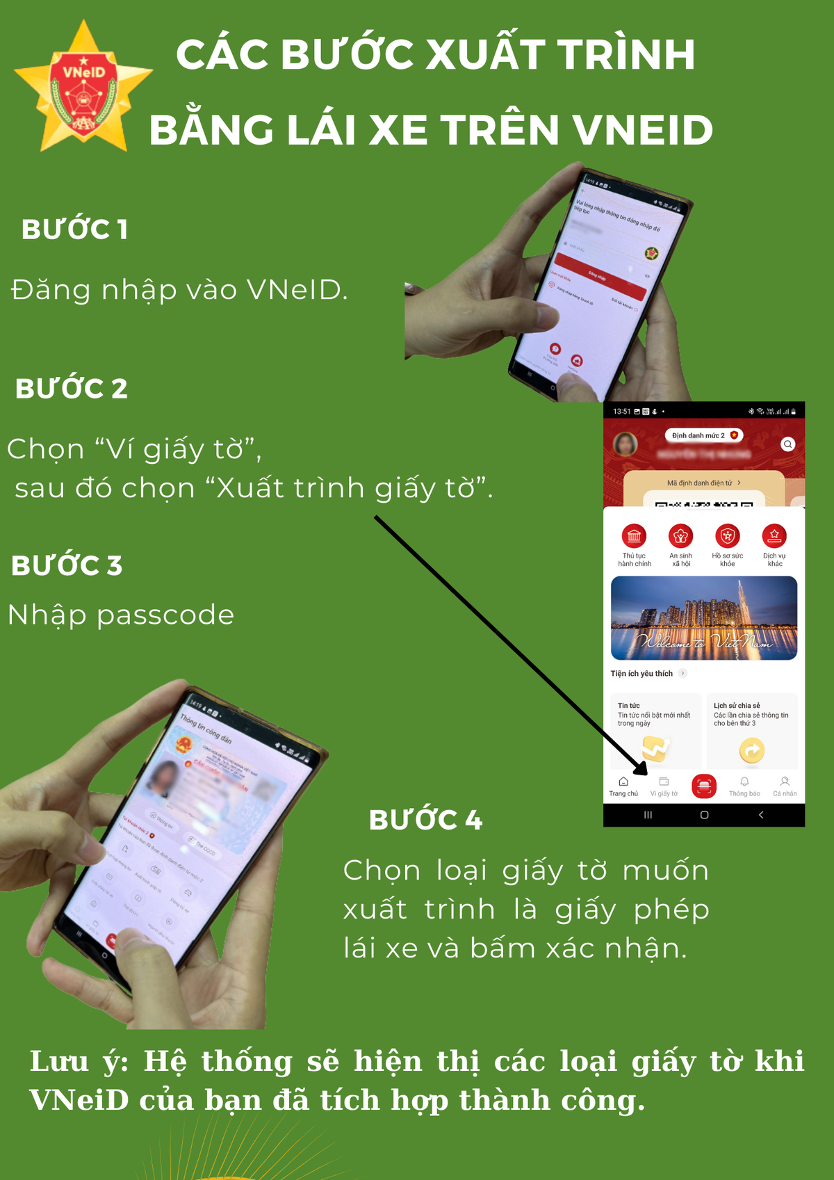 Các bước xuất trình bằng lái xe trên VNeiD - 1