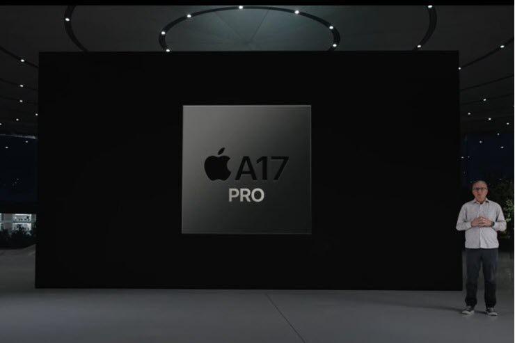 Màn giới thiệu chip A17 Pro của Apple.