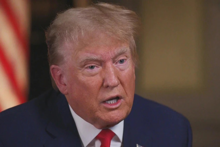 Cựu Tổng thống Mỹ Donald Trump trong buổi phỏng vấn với đài NBC phát sóng ngày 17-9. Ảnh: NBC NEWS
