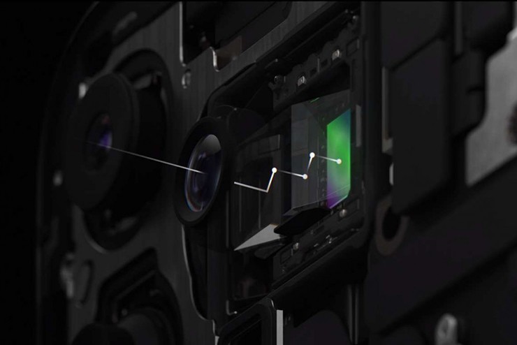 Hệ thống ống kính trên iPhone 15 Pro Max.