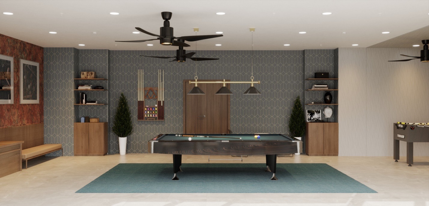 Phối cảnh tiện ích Bida tại tầng 3 (Hình ảnh mang tính minh họa).