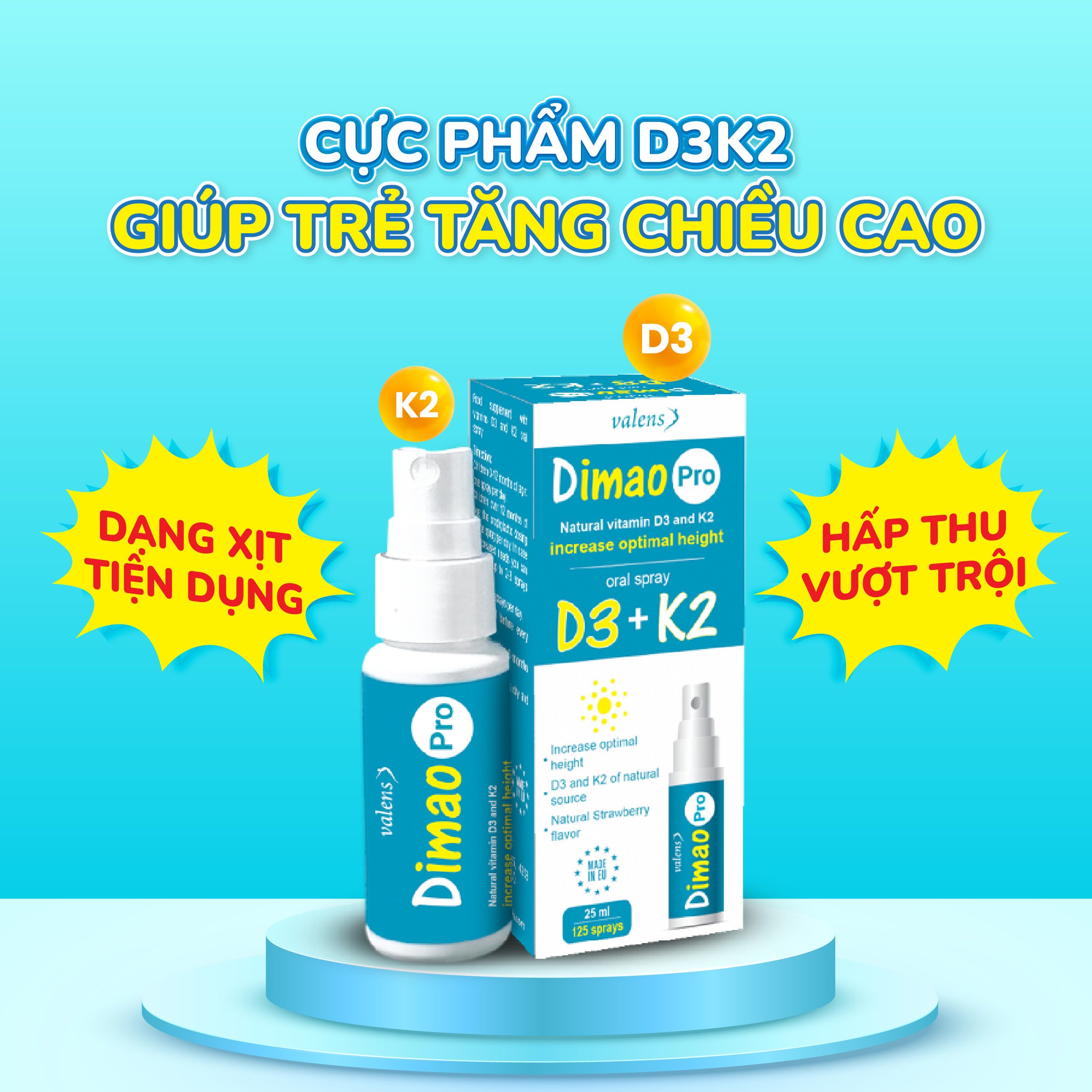 Sự thật về loại vitamin D3K2 dạng xịt thế hệ mới giúp trẻ “bứt phá” chiều cao - 2