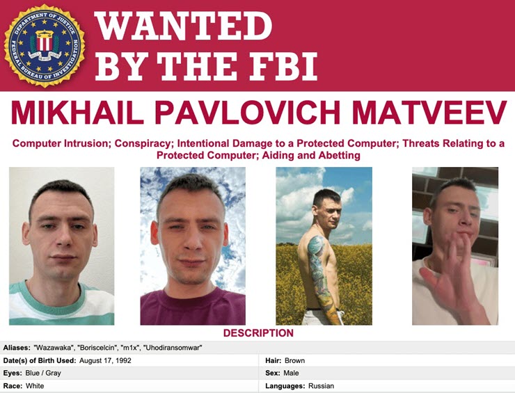 Mikhail Matveev đang bị FBI truy nã rất gắt gao.