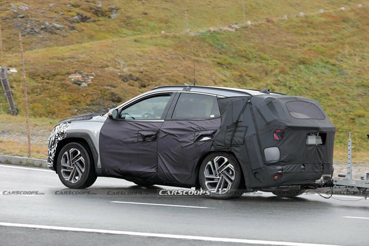 Hyundai Tucson 2024 chạy thử nghiệm công khai, lộ diện nhiều điểm mới - 5