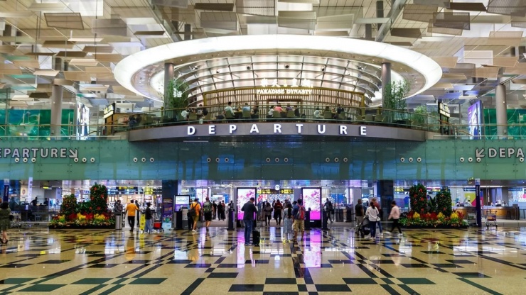 Sảnh khởi hành tại Nhà ga số 3 của Sân bay Changi Singapore. Ảnh:&nbsp;Shutterstock