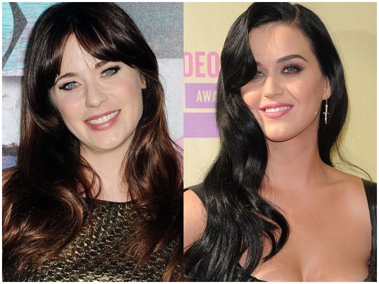 Katy Perry và Zooey Deschanel giống nhau như hai giọt nước.