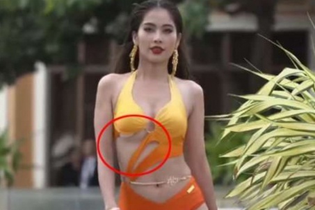 Chị gái Nam Em gặp sự cố khi diễn áo tắm ở Miss Universe Vietnam 2023