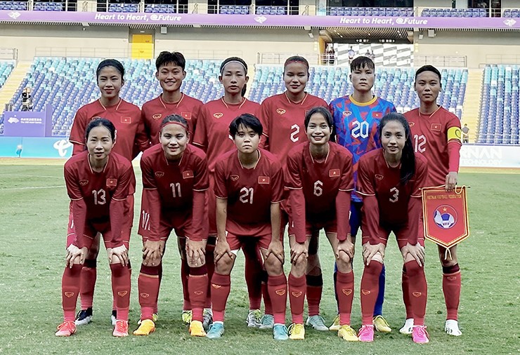 Đội hình ĐT nữ Việt Nam thắng đậm ĐT nữ Bangladesh chiều 25/9.