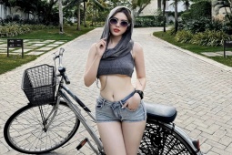 Thời trang - Hot girl Đồng Tháp diện quần 20cm đạp xe đã "nóng" bằng dàn người đẹp này?