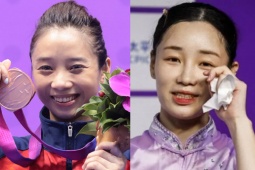 Người đẹp Wushu Hàn Quốc khóc nức nở vì thua Dương Thúy Vi ở ASIAD