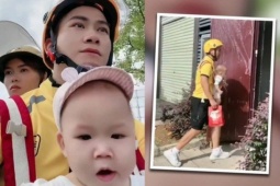 Bạn trẻ - Cuộc sống - Cảm động câu chuyện của nam shipper chở vợ con cùng đi làm