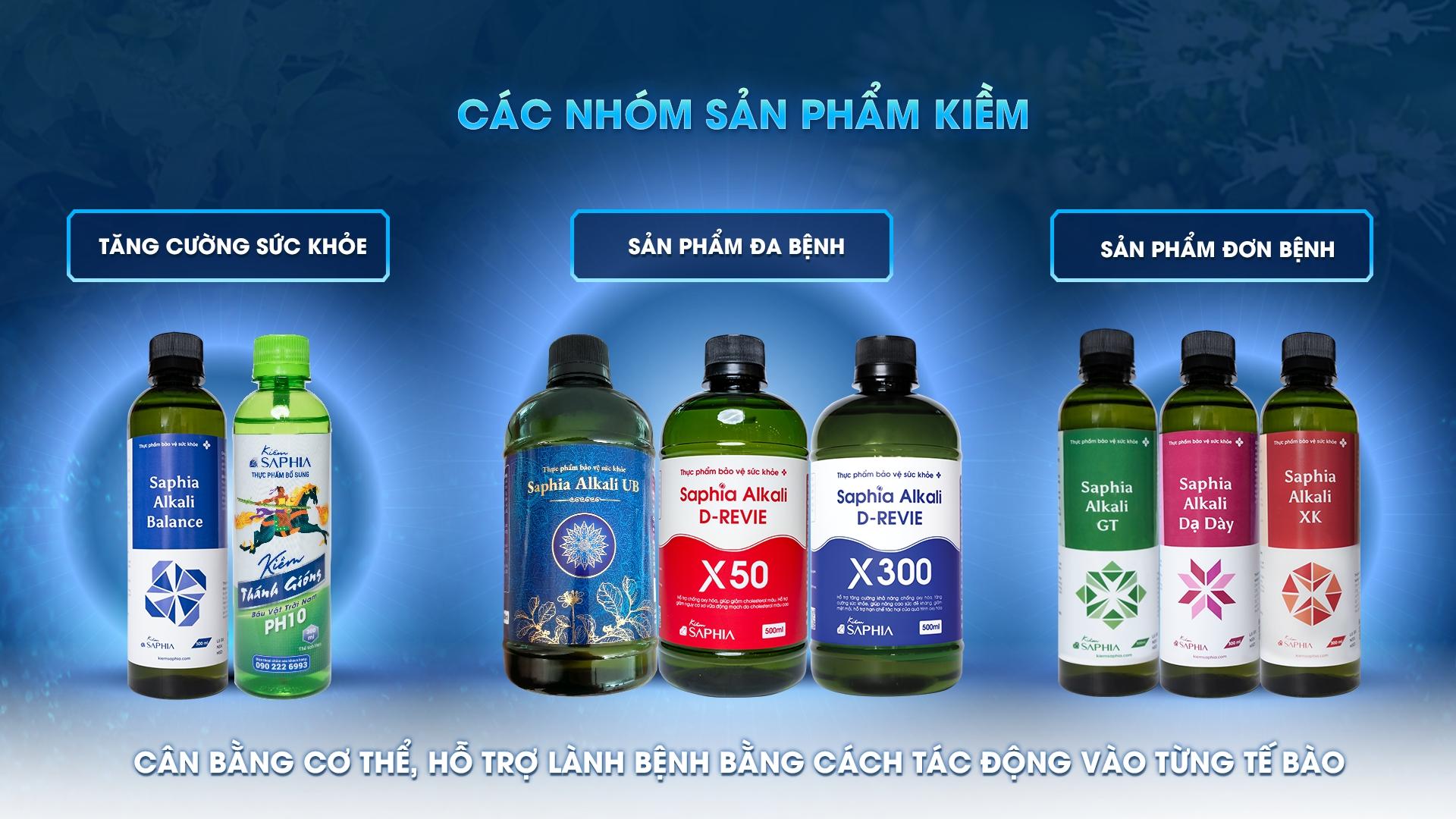 Các sản phẩm kiềm thảo dược đa dạng, phù hợp với nhiều lứa tuổi