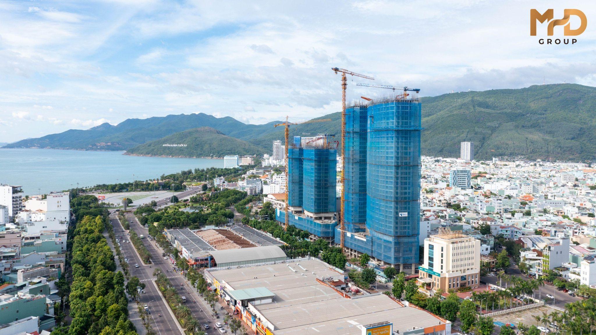 The Sailing Quy Nhơn hiện hữu nổi bật giữa trung tâm phố biển