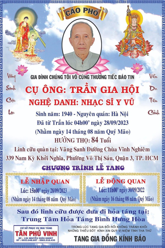 Nhạc sĩ Y Vũ của &#34;Tôi đưa em sang sông&#34; qua đời - 2