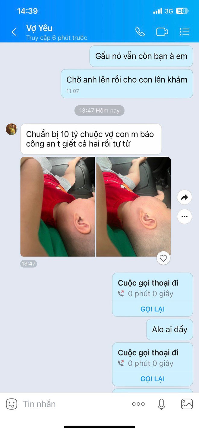 Hình ảnh tin nhắn cơ quan Công an thu thập được