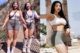 Làm đẹp - Body đầy đặn, quyến rũ của hai nữ HLV thể hình diện quần tập gym leo núi gây chú ý