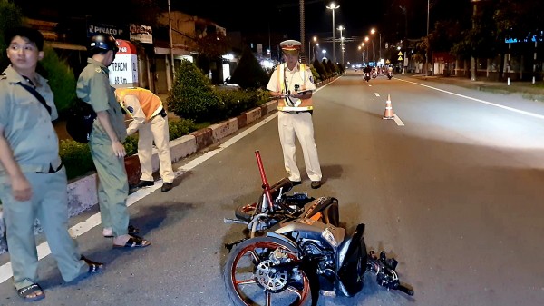 Hiện trường vụ tai nạn. 