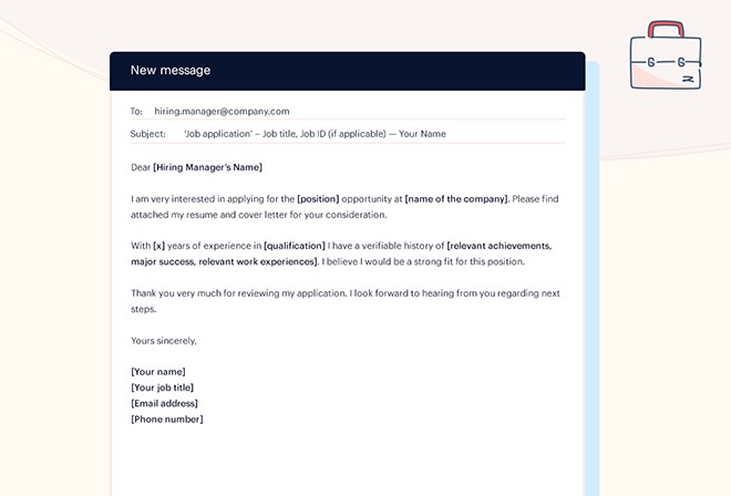 Các thông tin trong email cần được trình bày cẩn thận và tỉ mỉ để dễ thu hút nhà tuyển dụng