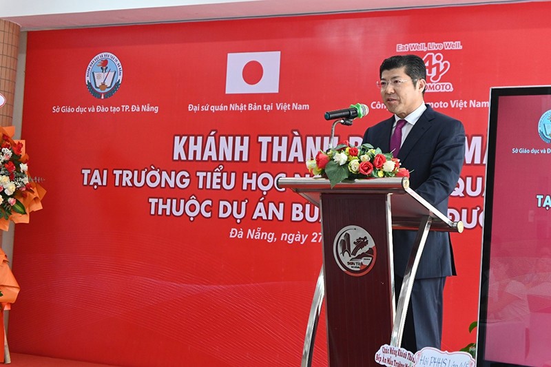 Ông Tsutomu Nara - Tổng Giám đốc Công ty Ajinomoto Việt Nam phát biểu tại chương trình.