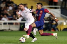 Bóng đá - Video bóng đá Barcelona - Sevilla: "Tội đồ" Sergio Ramos, tọa sơn quan hổ đấu (La Liga)