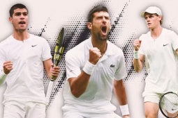 Thể thao - Sinner an toàn trên &quot;đỉnh&quot;, Djokovic và Alcaraz nguy cơ văng top 4 (Bảng xếp hạng tennis 1/7)