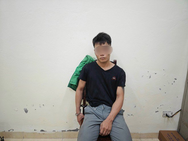 Đối tượng L.V.H tại cơ quan công an