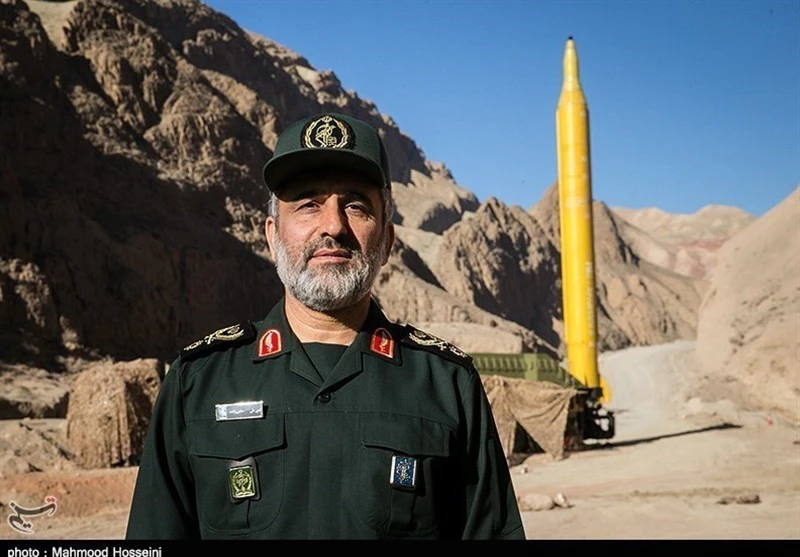 Chỉ huy Lực lượng Không gian Vũ trụ thuộc Lực lượng Vệ binh Cách mạng Hồi giáo Iran (IRGC) - Thiếu tướng Amir Ali Hajizadeh. Ảnh: TASNIM