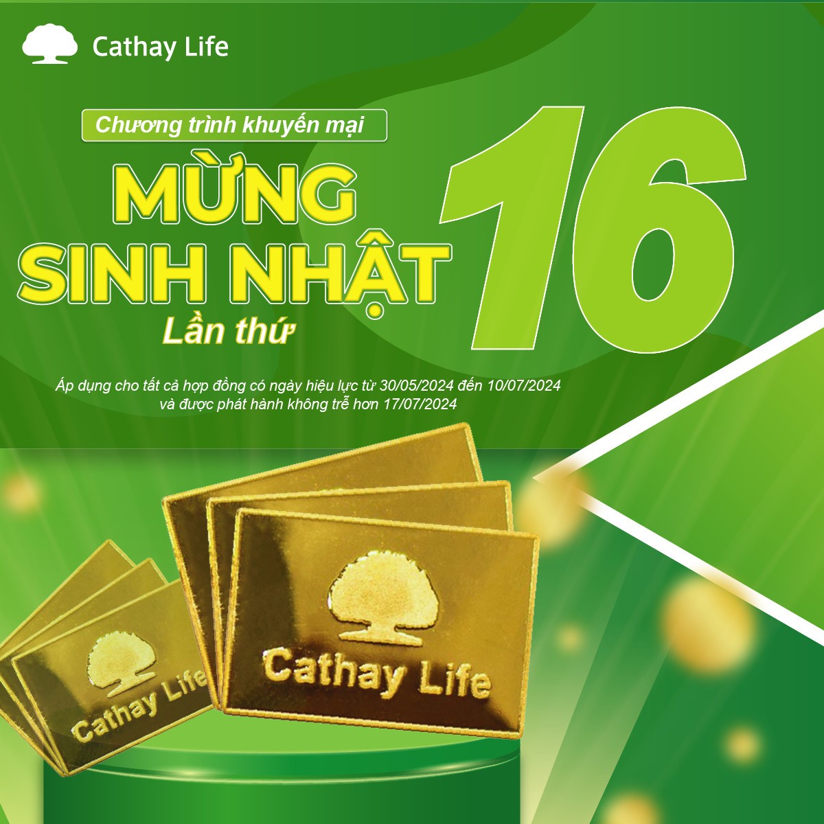 Cathay Life Việt Nam triển khai chương trình khuyến mãi kỷ niệm 16 năm thành lập Cathay - 1