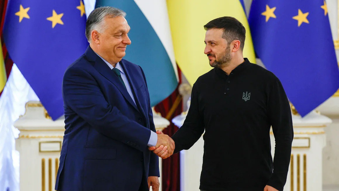 Ông Orban gặp ông Zelensky tại Kiev (ảnh: Pravda)
