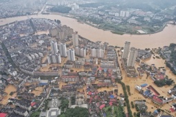 Trung Quốc: Mực nước ở nhánh sông Dương Tử dâng cao nhất 70 năm, gây ngập lụt nặng