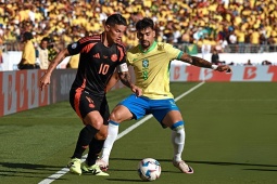 Video bóng đá Brazil - Colombia: Siêu phẩm mở điểm, cứu thua cuối trận (Copa America)