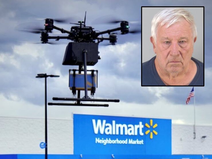 Ông lão 72 tuổi bị bắt vì bắn hạ drone giao hàng của Walmart.